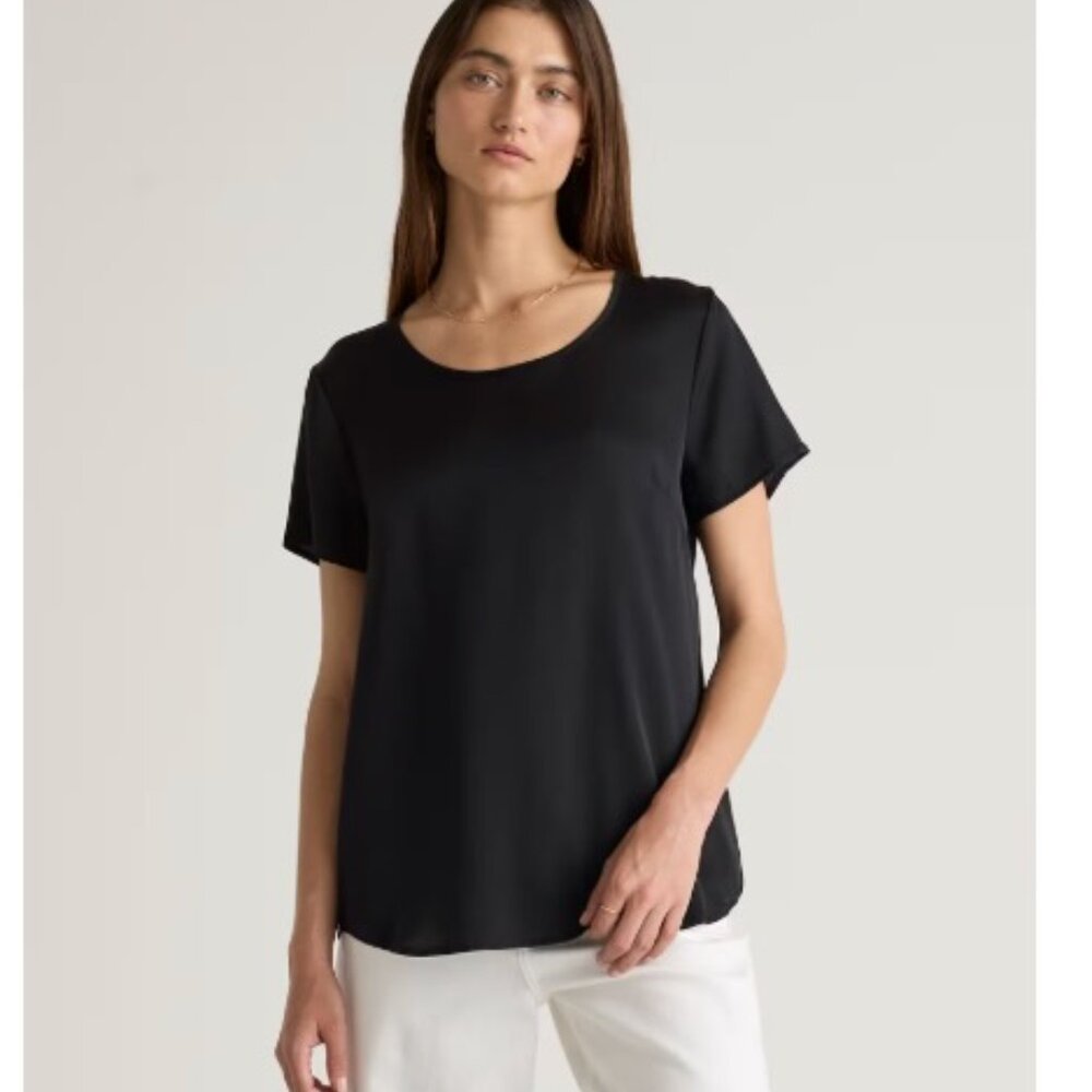 Quince Washable Stretch Silk Tee—Size M, NWT - Picture 6 of 6